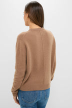Mocha Cashmere Boyfriend Bodie Crewneck