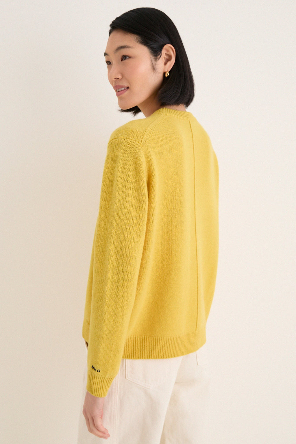 Marigold Cashmere Boyfriend Bodie Crewneck
