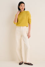 Marigold Cashmere Boyfriend Bodie Crewneck