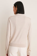 Sandstone Cashmere Silk Theo Polo
