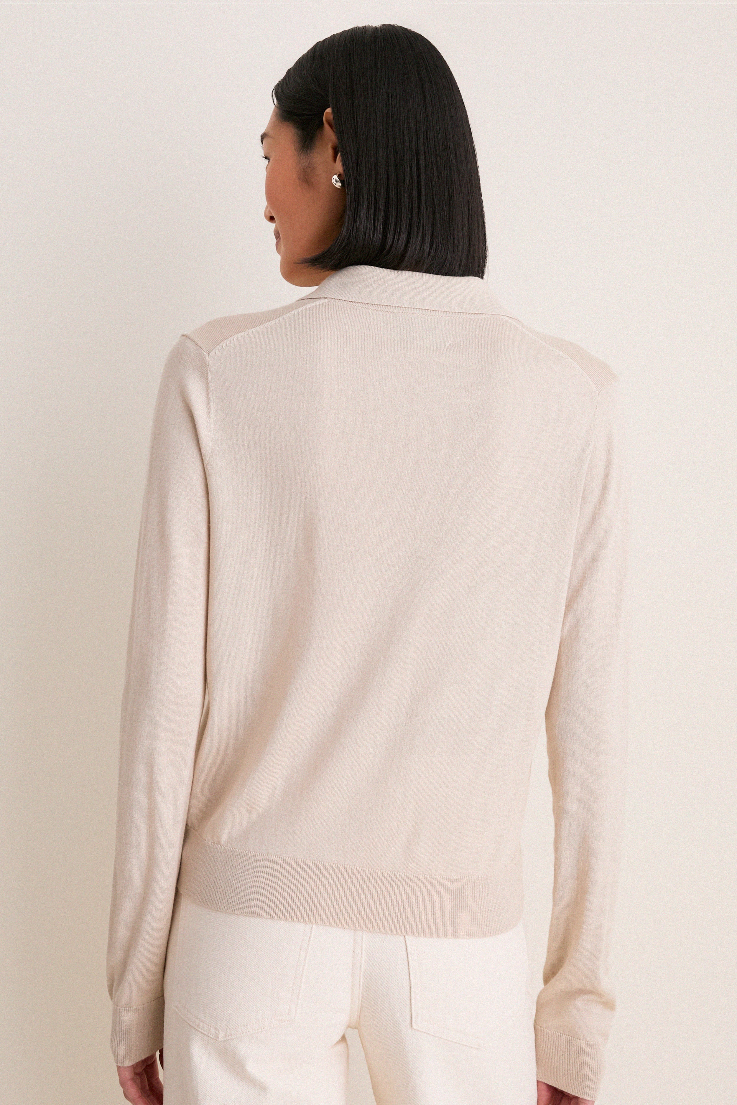 Sandstone Cashmere Silk Theo Polo