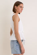 White Cotton Poplin Francoise Top
