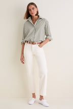 Jardin Stripe Cotton Poplin Nadine Button Down