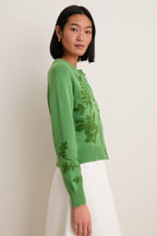 Pistachio Embroidered Floral Quincy Sweater