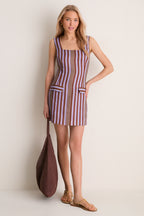 Purple Multi Stripe Hadley Mini Dress