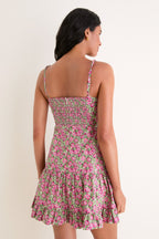 Pink Floral Rachel Mini Dress