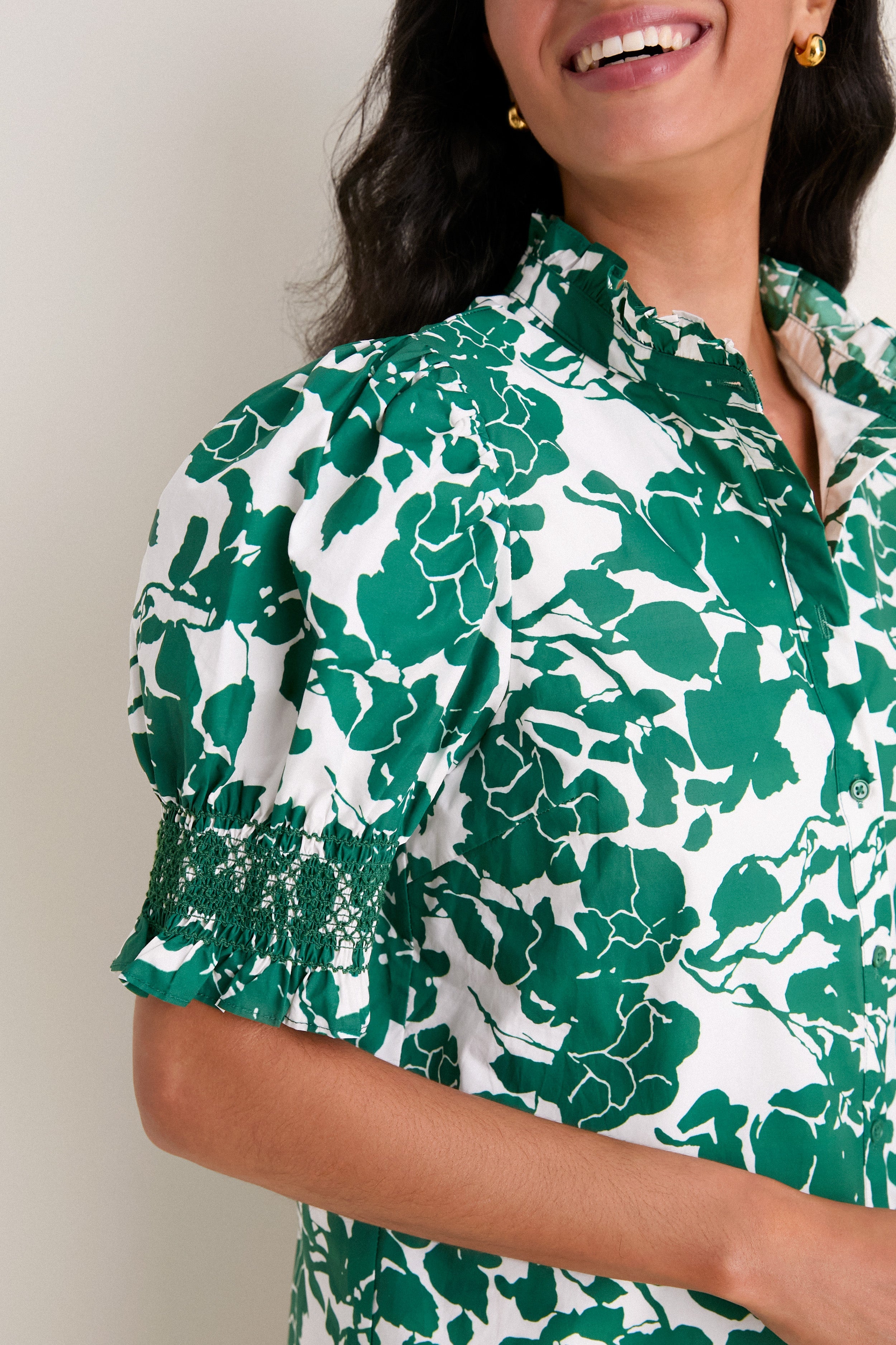 Green Floral Floral Lou Lou Mini Dress