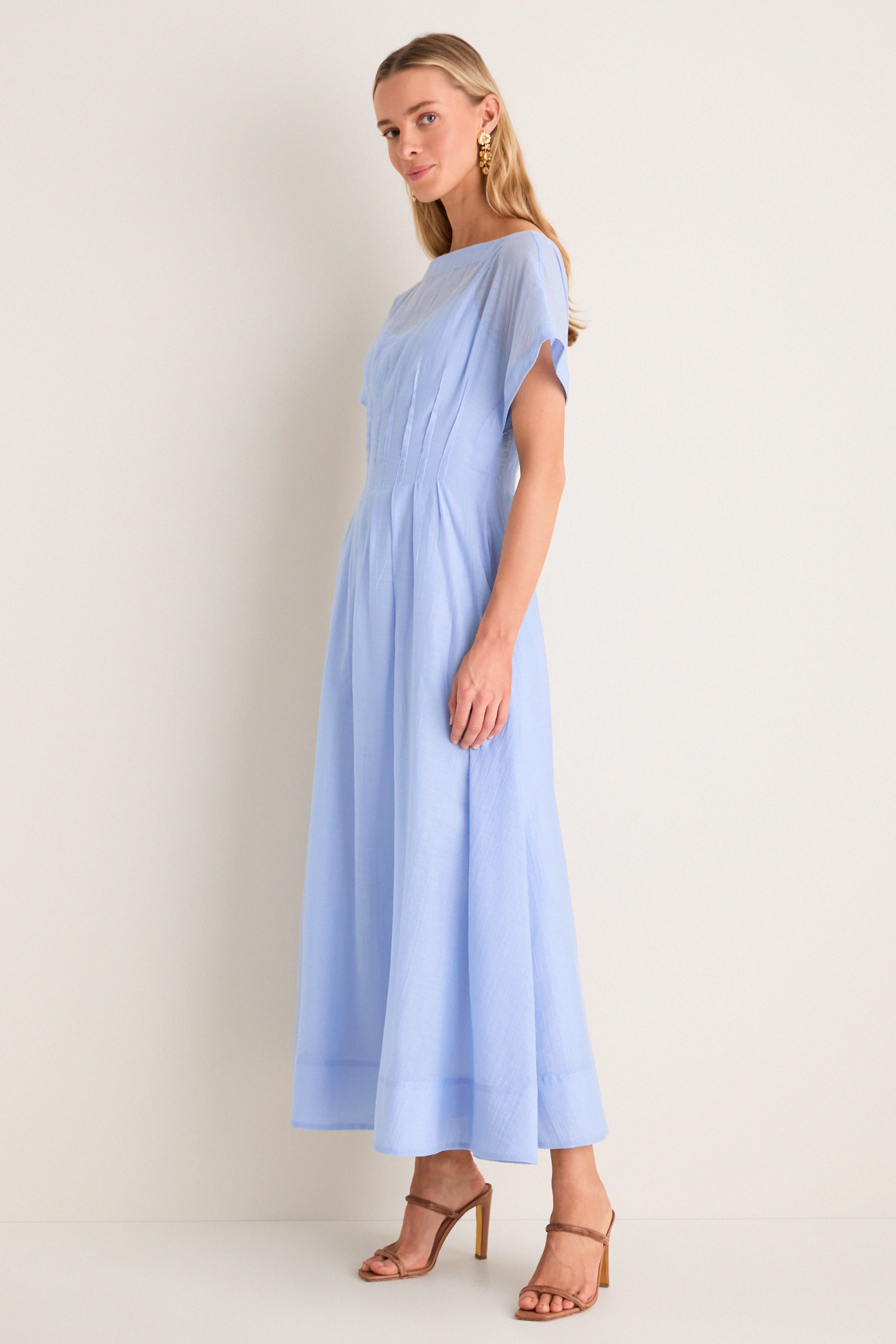 Bluebell Textured Gauze Midi Dress