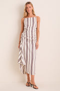 Panna Multi Stripe Naomi Midi Dress