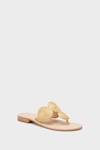 Natural Margo Flat Raffia Sandals