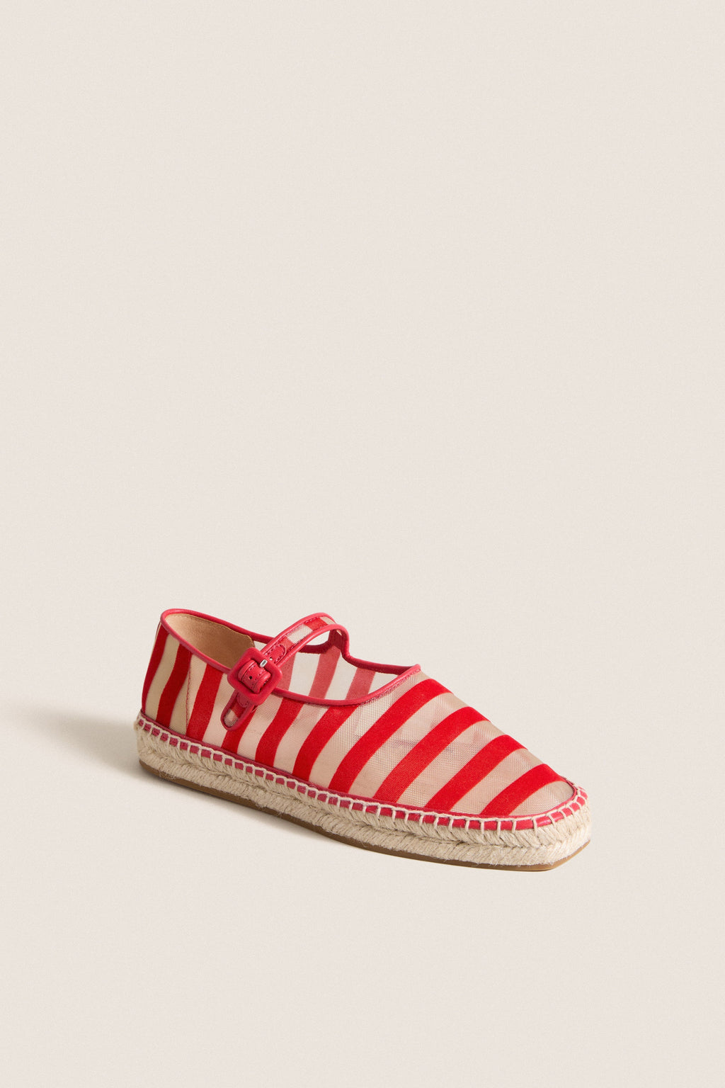 Red Caramel Rugby Stripe Clover Flats