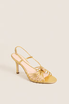 Gold Metallic Nappa Mareka Heels