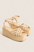 Natural Raffia Channing Platforms