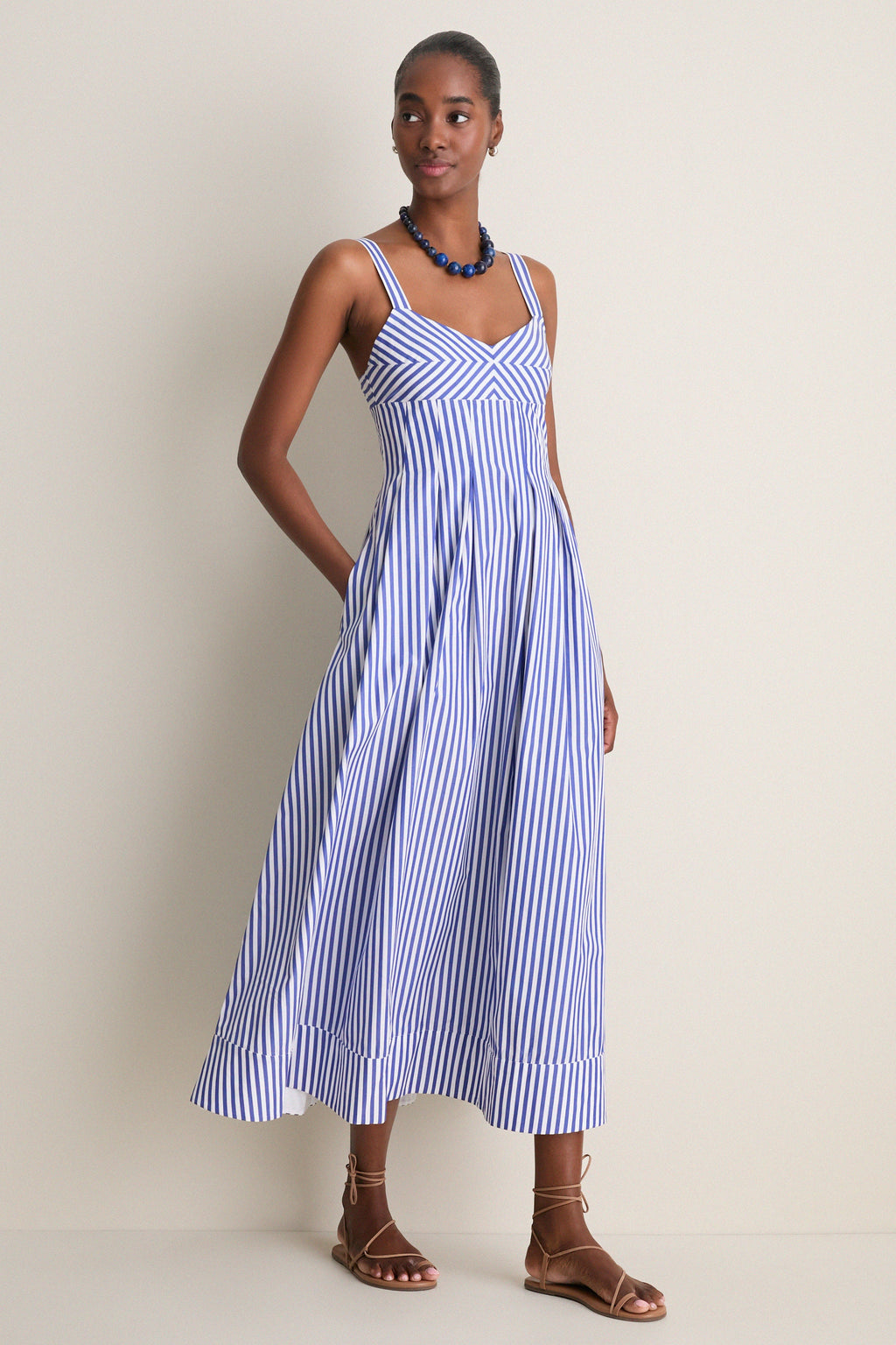 Cobalt and White Madeline Dress