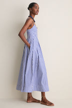 Cobalt and White Madeline Dress