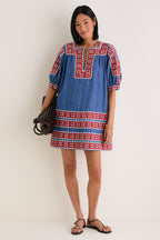 Multi Stina Chambray Mini Dress