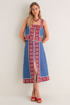 Multi Stina Chambray Sleeveless Top