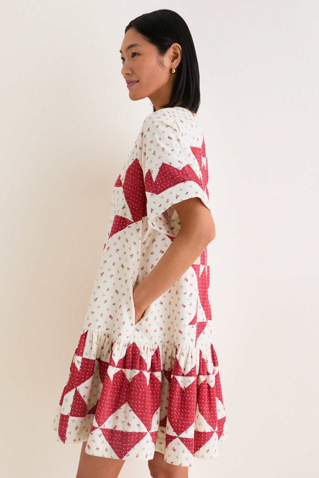 Multi Dorothy Patchwork T-Shirt Dress