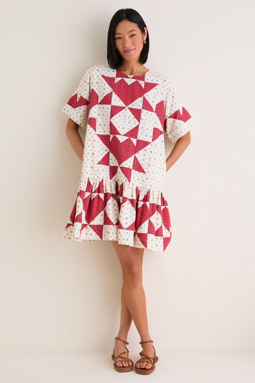Multi Dorothy Patchwork T-Shirt Dress