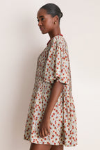 Multi Viera Print Mini Dress