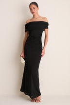 Black Rue Mesh Maxi Dress