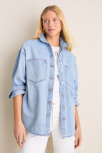 Soft Blue Organic Denim Overshirt