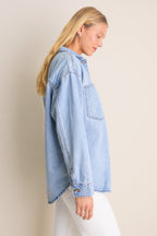 Soft Blue Organic Denim Overshirt