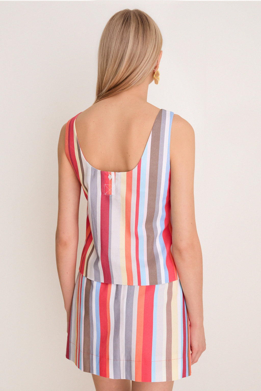 Vibrant Stripe Boatneck Top