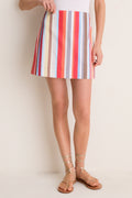 Vibrant Stripe Mini Skirt