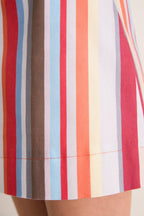 Vibrant Stripe Mini Skirt