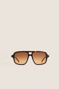 Shiny Dark Havana Horsebit Sunglasses