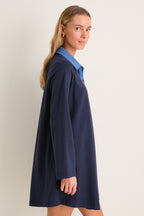 Denim Collar Lynn Swing Mini Dress