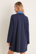 Denim Collar Lynn Swing Mini Dress