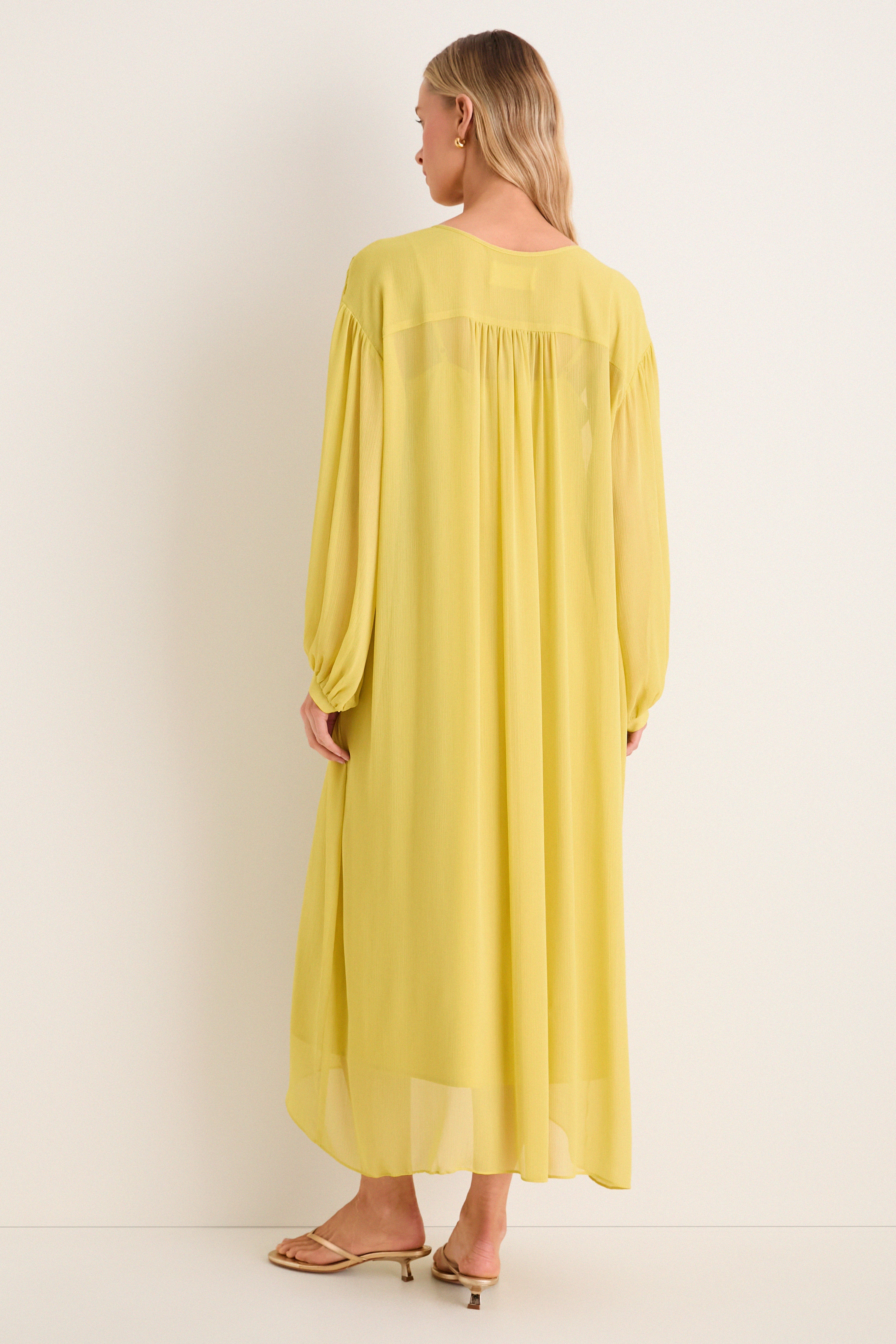 Citron Chiffon Clarisse Caftan