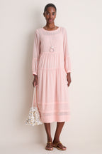 Peach Pink Chiffon Liesel Dress