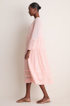 Peach Pink Chiffon Liesel Dress