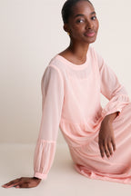 Peach Pink Chiffon Liesel Dress