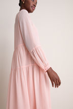 Peach Pink Chiffon Liesel Dress