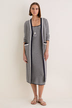 Navy Stripe Olsen Duster Cardigan