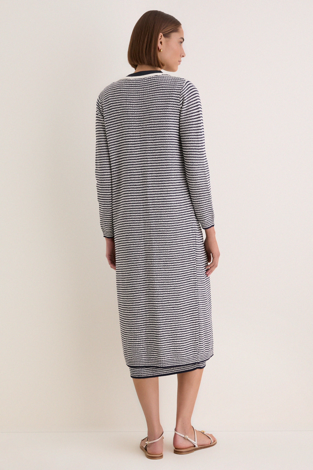 Navy Stripe Olsen Duster Cardigan
