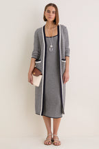 Navy Stripe Olsen Duster Cardigan