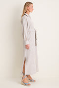 Multi Seersucker Annette Maxi Shirt Dress