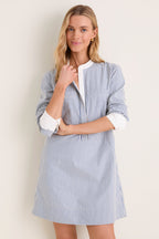 Blue Stripe Seersucker Rohan Shirt Dress