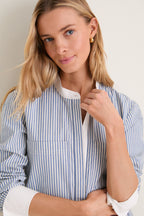 Blue Stripe Seersucker Rohan Shirt Dress