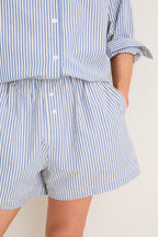 Blue Stripe Seersucker Raven Short