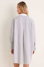 Evergreen Stripe Arlington Shirt Dress