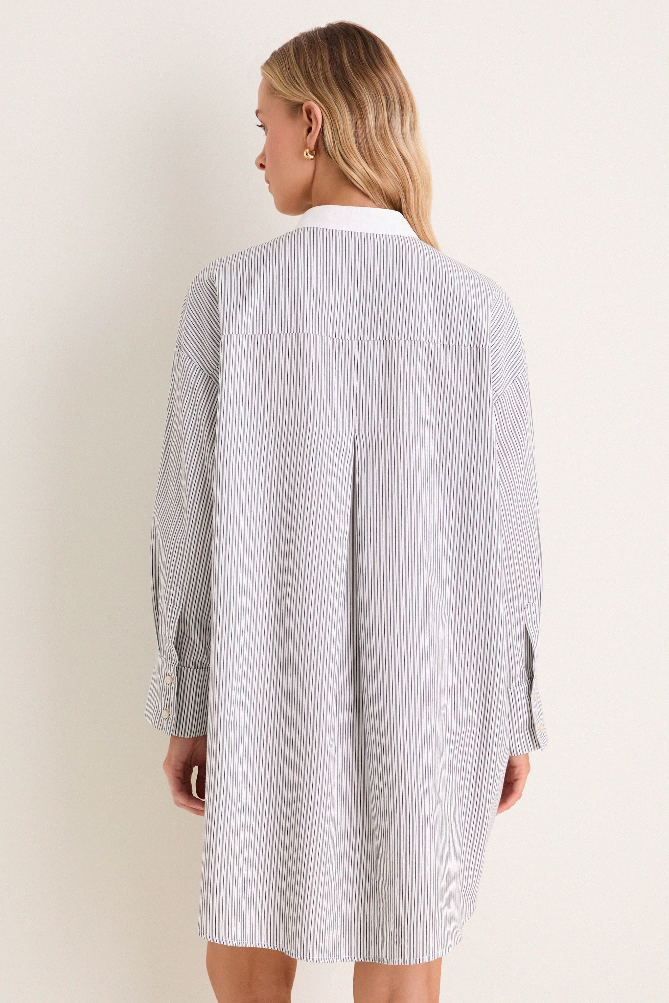 Evergreen Stripe Arlington Shirt Dress