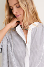 Evergreen Stripe Arlington Shirt Dress