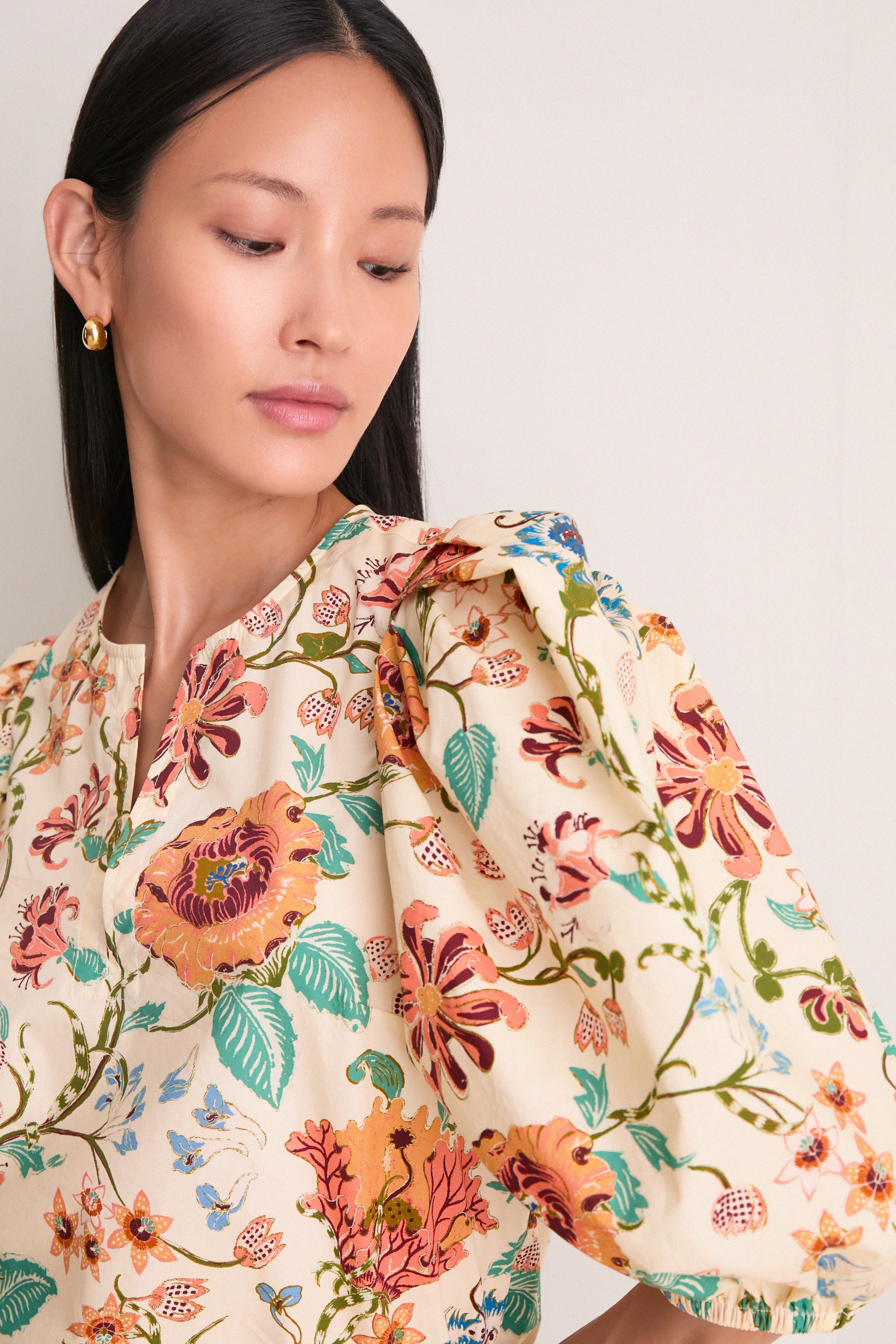 Abalone Florielle Short Sleeve Cotton Top