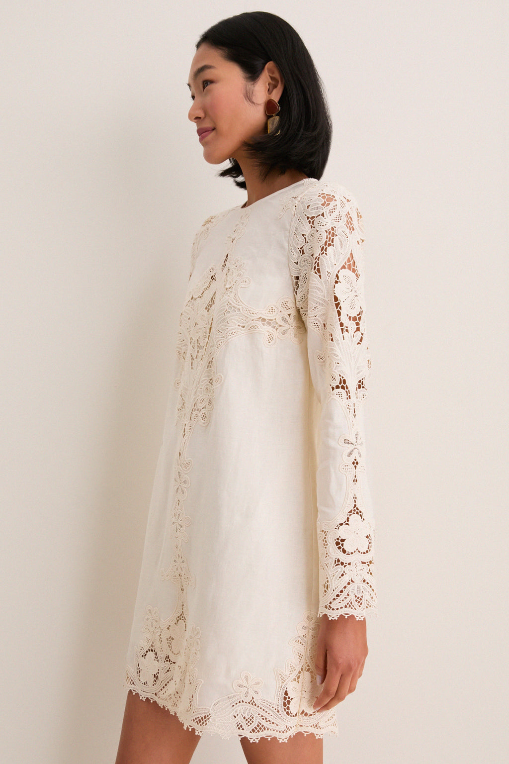 Ivory Camie Linen Mini Dress